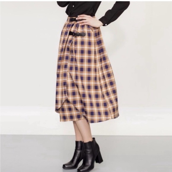 Dresses & Skirts - Alice’s Pig purple and orange plaid skirt.